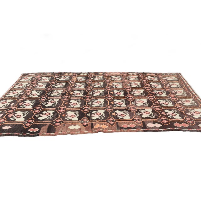 Traditional Vintage Turkish Kilim Rug For Sale - Image 3 of 7