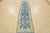 Tribal Oushak Runner 2’7” X 9’10” Blue Wool Tribal Hand-Knotted Oriental Rug For Sale - Image 3 of 13