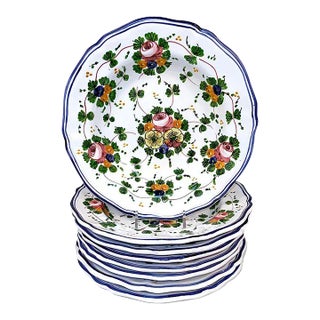 Rosa Pasta/Soup Bowls, Full Design - Set of 8 For Sale