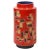 Mid-Century Modern Scarlet Red Handpainted Umbrella Stand w/ Rectilinear Details For Sale - Image 12 of 12