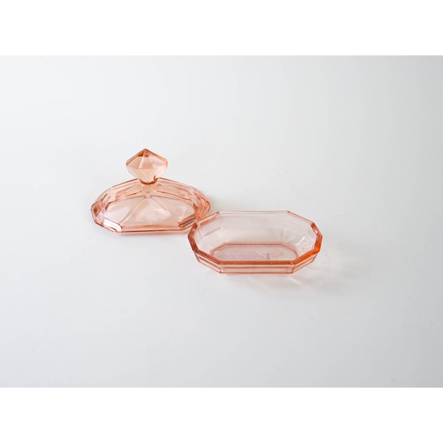 Vintage Art Deco Italian Glass Butter Dish, 1930s For Sale - Image 6 of 8