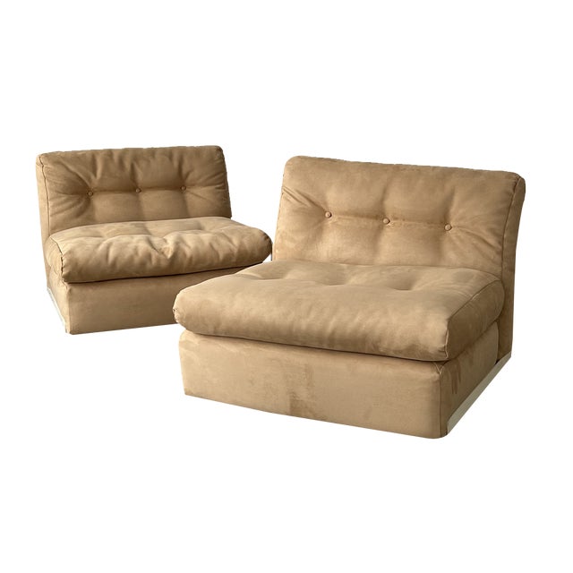 Set of Amanta Lounge Chairs by Mario Bellini for C&b Italia, 1960s For Sale