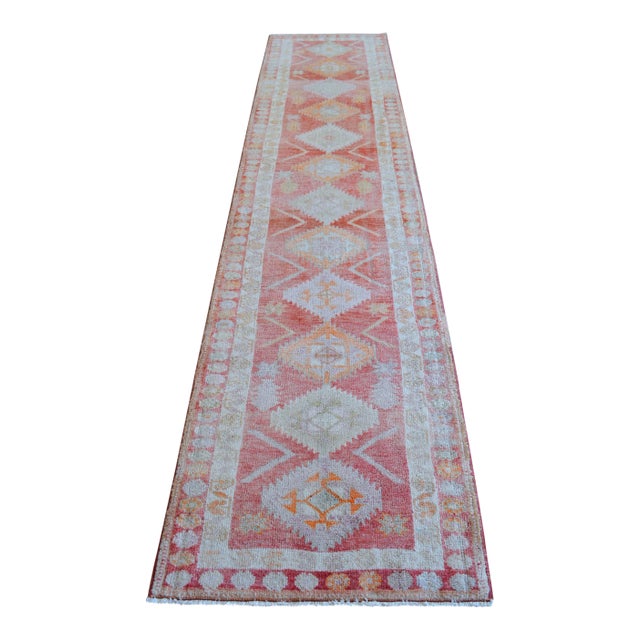 Kurdish Herki Hand-Knotted Distressed Runner For Sale