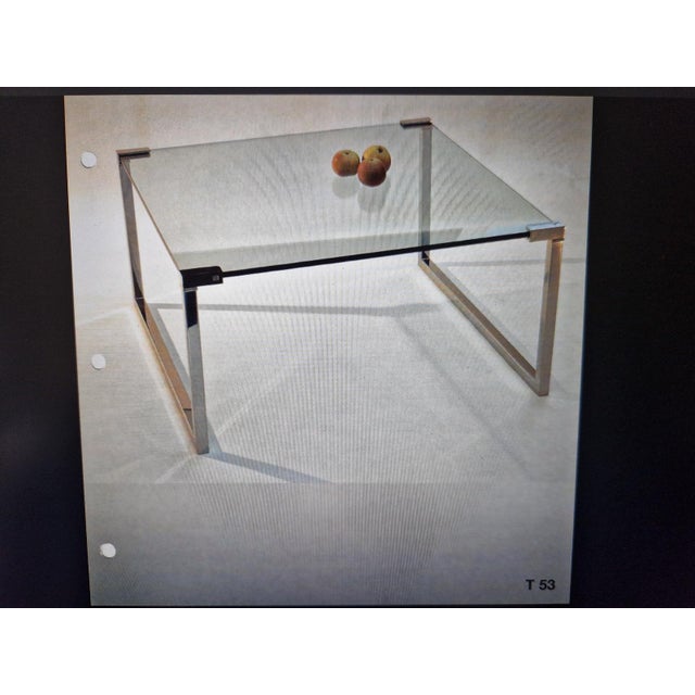 Vintage Coffee Table and Side Table in Brass and Glass by Peter Ghyczy, 1970s, Set of 3 For Sale - Image 16 of 18