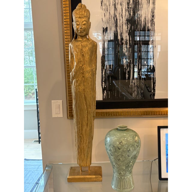 Early 20th Century Korean Celadon Vase With Thousand Cranes Motif For Sale - Image 5 of 11