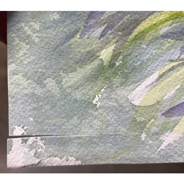 Impressionist Floral Still Life Watercolor by Germaine For Sale - Image 6 of 7