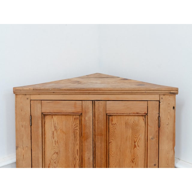 Antique Pine Corner Cabinet, 1930s For Sale - Image 10 of 13