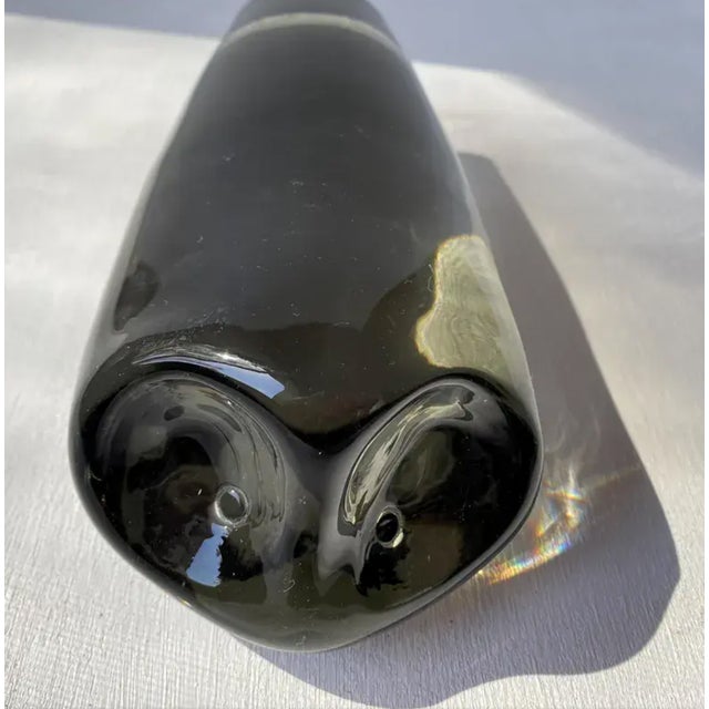 Large Signed Livio Seguso Murano Sommerso Glass Owl Sculpture, 1970s For Sale - Image 12 of 14