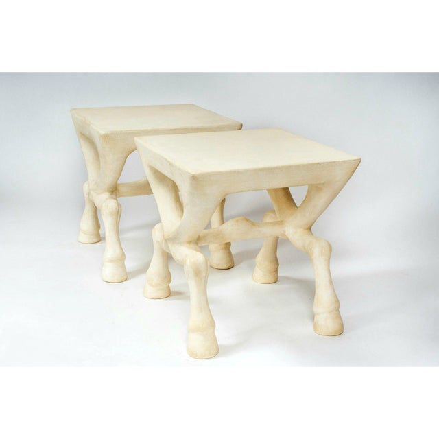 Late 20th Century John Dickinson Attributed Hoofed Side Tables - A Pair For Sale - Image 10 of 12