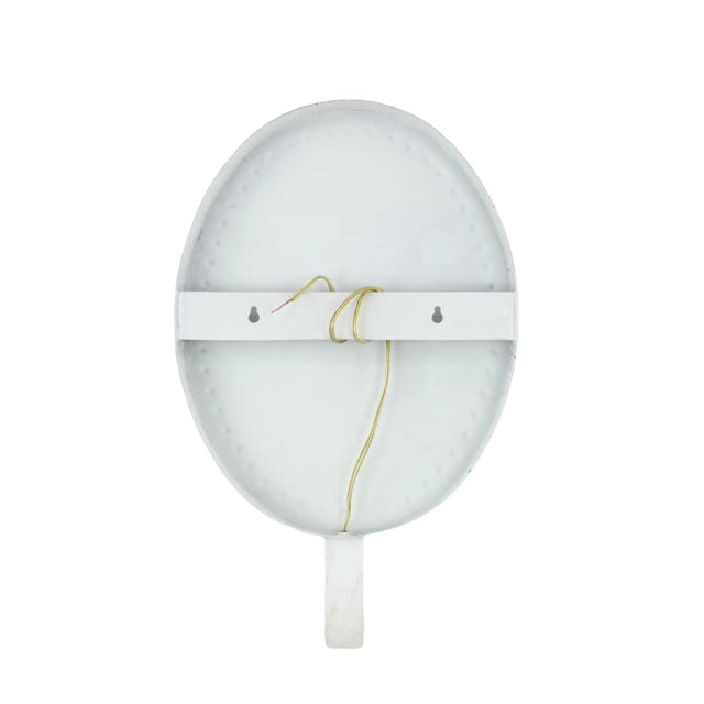 Pair of Vintage English-Painted Floral Decor Metal Wall Lamps For Sale - Image 10 of 11