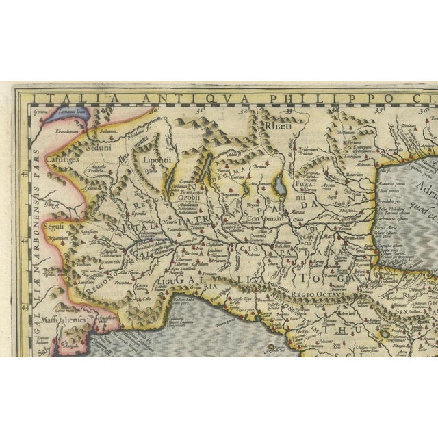 17th Century Hondius Map of Ancient Italy by Philippo Cluvero, 1603 For Sale - Image 5 of 11
