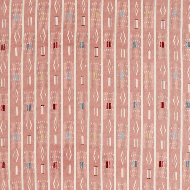 Safar is an exquisite new design inspired by an African baule cloth found in the archive. A complex design the ikat warp...