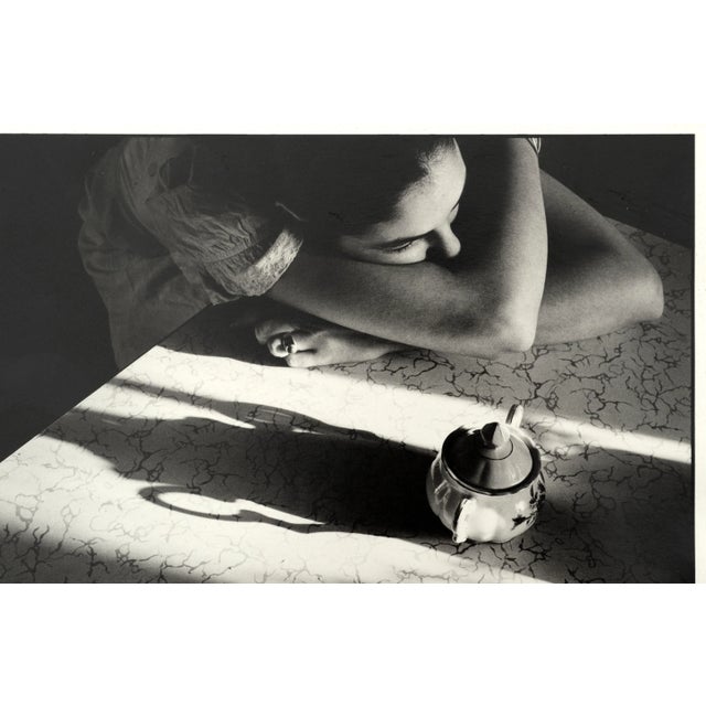 Portrait of a Woman With Teapot, 1970s Pittsburgh Black & White Photograph For Sale - Image 4 of 6