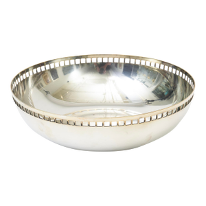 Vintage Richard Meier for Swid Powell Silver-Plate Skyscraper Large Bowl 90's Italian