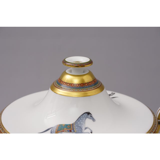 Hermès Cheval Dorient Soup Bowl, Tureen, or Dish with Box from Hermes Paris, 2010s For Sale - Image 4 of 10