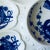 Minton 19th Century Victorian Porcelain Flow Blue Oyster Plate For Sale - Image 4 of 6