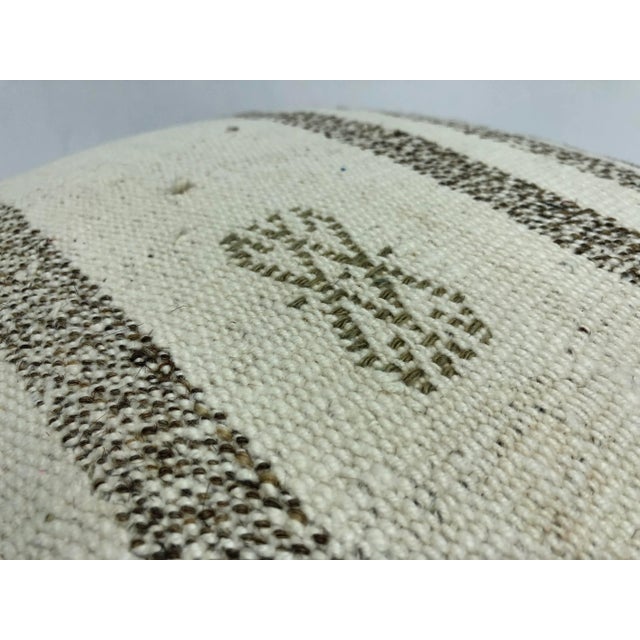 Turkish Organic Traditional Handwoven Kilim Pillow For Sale - Image 4 of 6