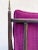 Wood Side Chair: Vintage Occasional Chair: Ebonized Wood W/New Upholstery. Savonarola Style, on Castors, Textile: Performance Magenta Corduroy Velvet. For Sale - Image 7 of 11