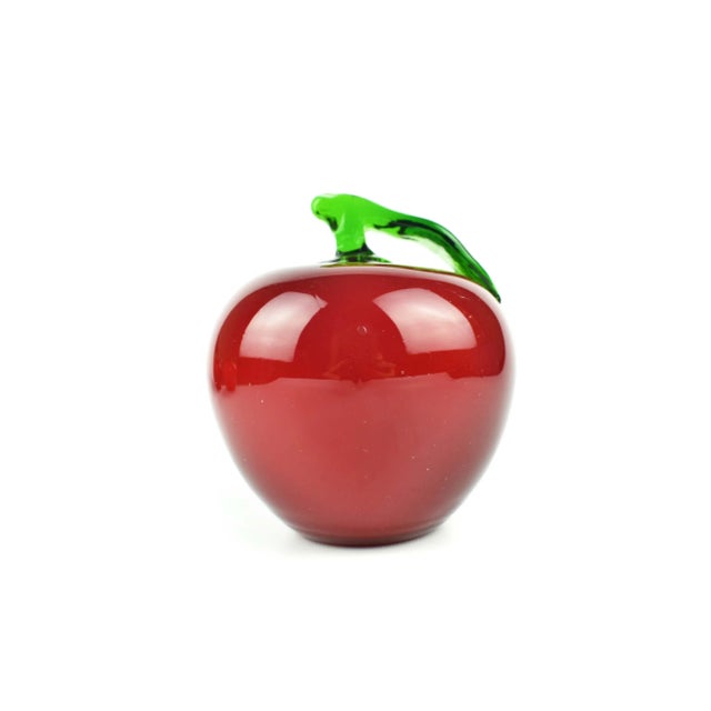 Stunning unique handmade red and green apple Paperweight figurine. Unique piece to enhance any home or office décor to...
