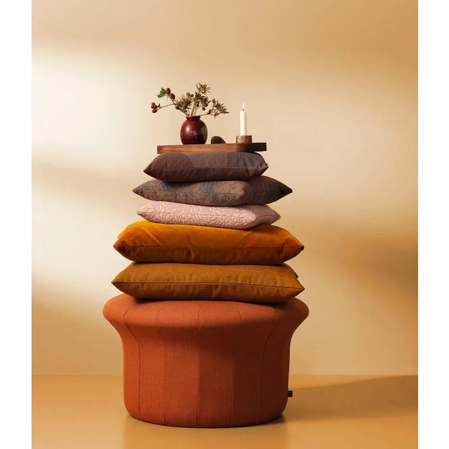 Contemporary Grace Terracotta Pouf by Warm Nordic For Sale - Image 3 of 4