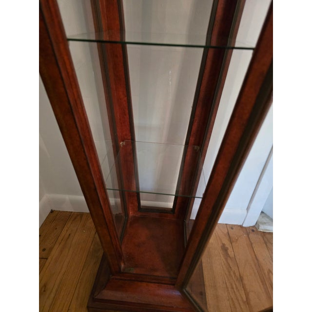 Vintage Jacques Adnet Style Leather Bound Pedestal For Sale - Image 4 of 10