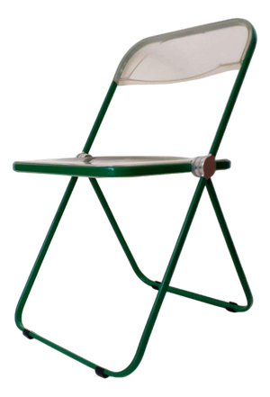 Green Plia Folding Chairs by Giancarlo Piretti Anonima Castelli, Set of 4