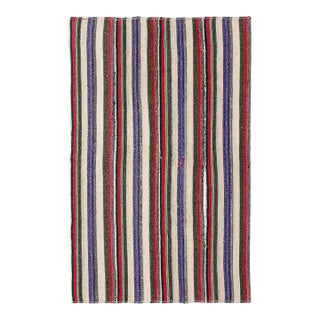 Striped Vintage Decorative Kilim Rug For Sale