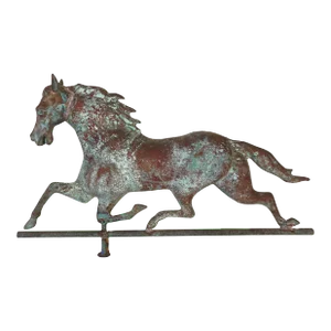 Late 19th Century Patinated Equestrian Copper & Zinc Weathervane