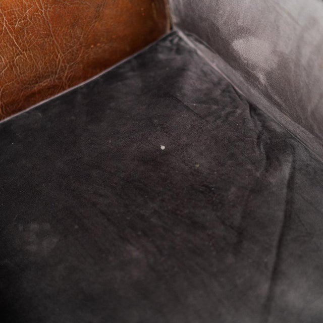 Vintage Velvet Club Cuoio Armchair, 1940s For Sale - Image 9 of 14