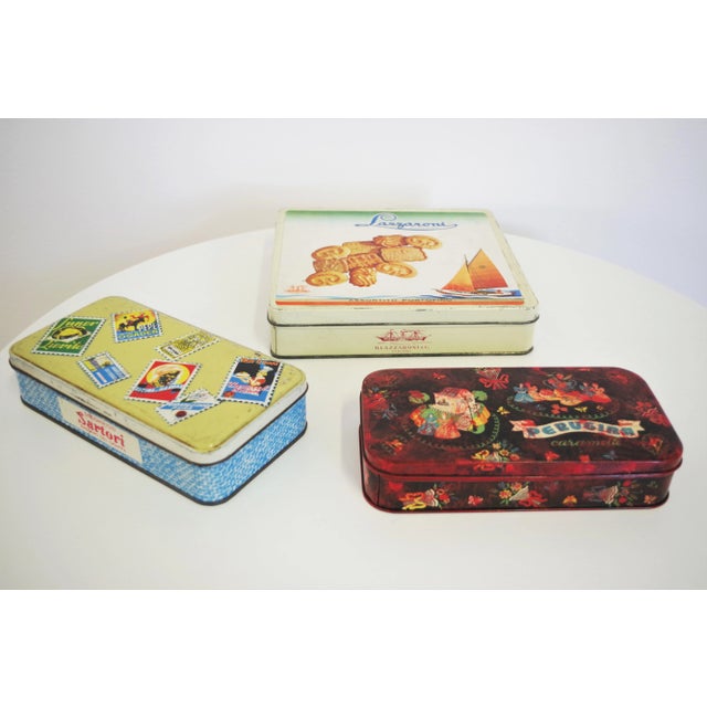 Vintage Sweet Tins, 1960s, Set of 3 For Sale - Image 15 of 15