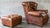 Restoration Hardware Churchill Cigar Leather Luxe Writer's Chair and Ottoman For Sale - Image 10 of 13