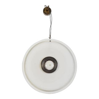 Mid 20th Century Large Round Murano Glass Pendant Wall Light For Sale