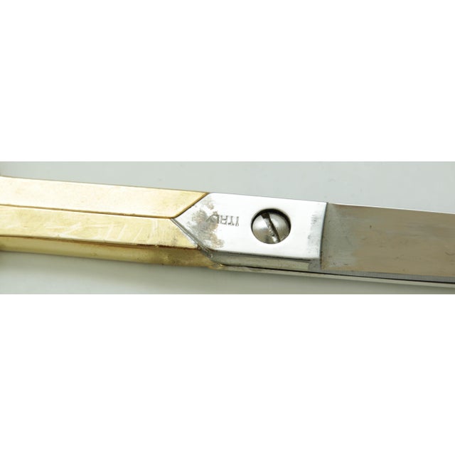 Brown Luxury Saddle Leather and Brass Desk Set For Sale - Image 8 of 12