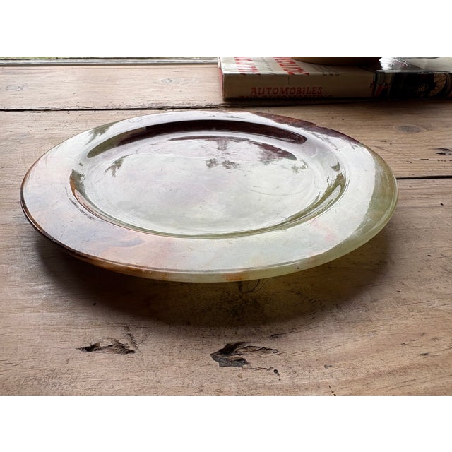 Vintage Green & Red Onyx Stone Decorative Bowl / Catchall Dish For Sale - Image 9 of 14