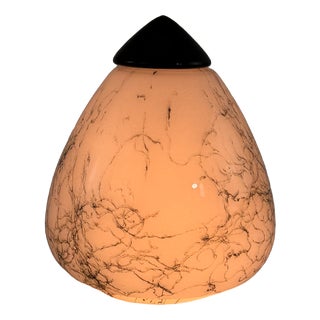 Murano Glass Table Lamp with Black Tip, 1980s For Sale
