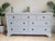 Vintage john lewis solid wood 7 drawer chest of drawers / sideboard – white painted – exceptional condition a beautifully...