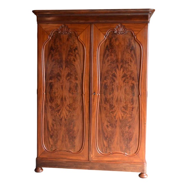 Antique Biedermeier Cabinet in Mahogany For Sale