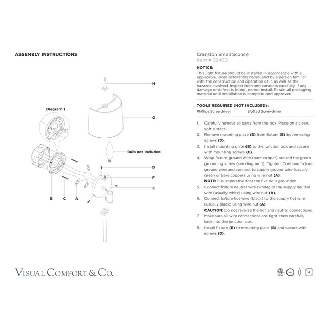 Visual Comfort Studio VC for Visual Comfort Signature Cranston Small Sconce in Aged Iron with Linen Shade For Sale - Image 4 of 5