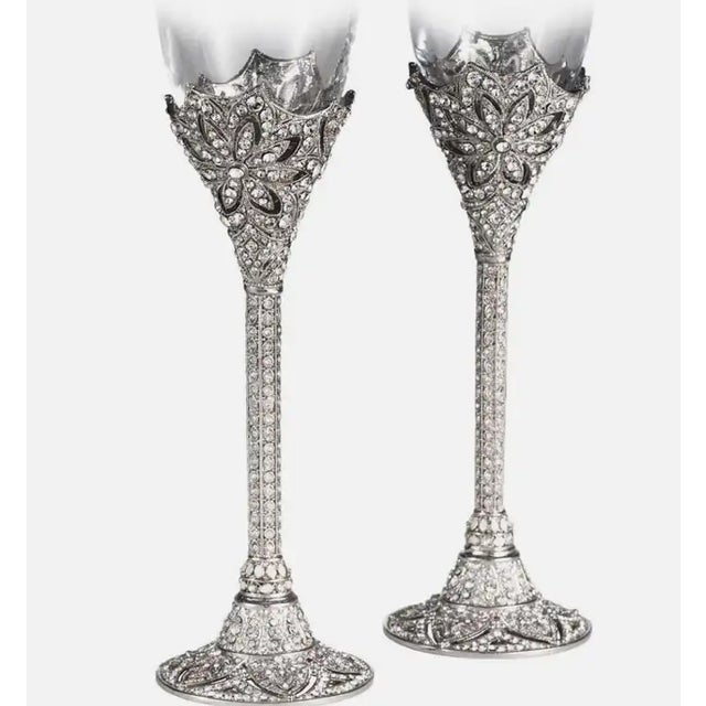 Olivia Riegel Windsor Swarovski crystals Flute, Set of 2 Elevate any celebration with this elegant set of Olivia Riegel...