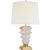 Thomas O'Brien by Visual Comfort Signature Luxor Large Table Lamp in Alabaster and Hand-Rubbed Antique Brass with Linen Shade For Sale