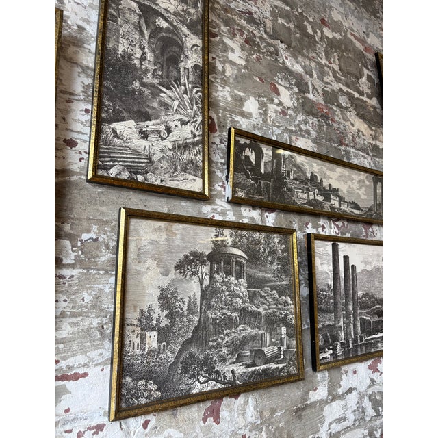 Set of 7 Vintage European Architecture Prints From a Prominent New Jersey Estate For Sale - Image 4 of 12