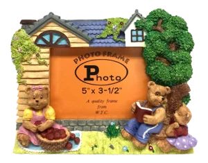 Vintage 90s Colorful Resin Photo Frame