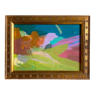 "Fantasy Hills" 2025 Framed Mini Painting by Jessalin Beutler For Sale