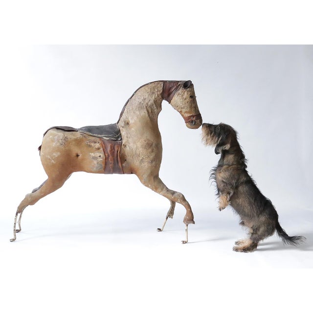 Late 19th Century French Artist, Horse Sculpture, 1880, Horsehide For Sale - Image 5 of 16