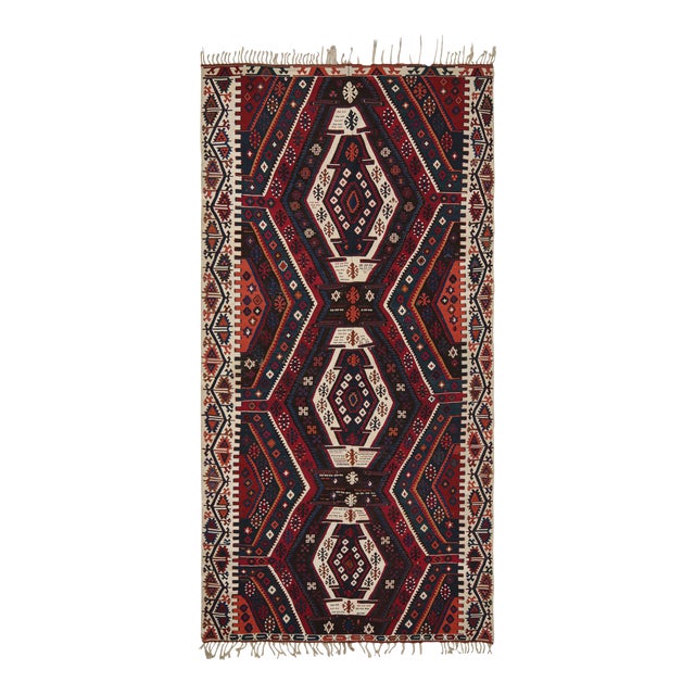 Vintage Turkish Kilim With Polychromatic Geometric Patterns, From Rug & Kilim For Sale