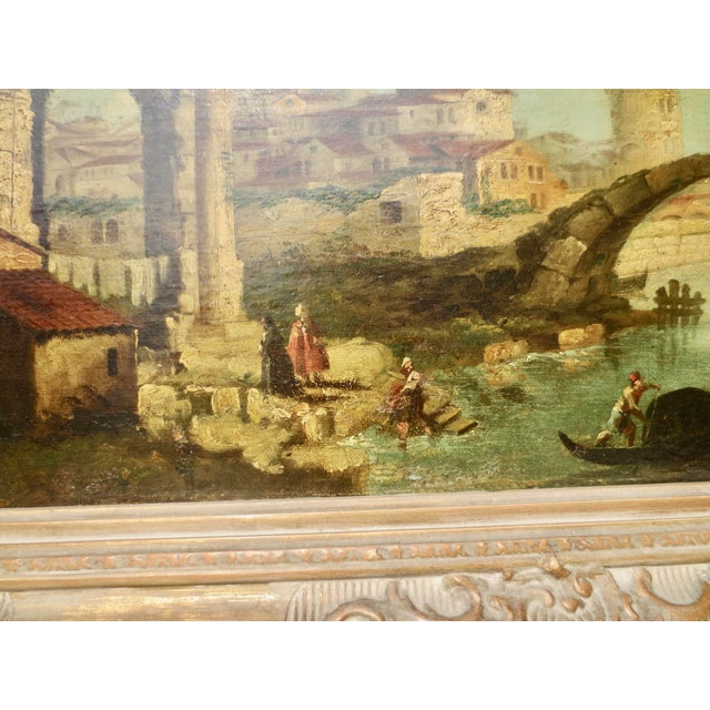 Oil on Canvas Pair of Italian Idyll Scenes Circa 50s - A Pair of 2 For Sale - Image 10 of 16