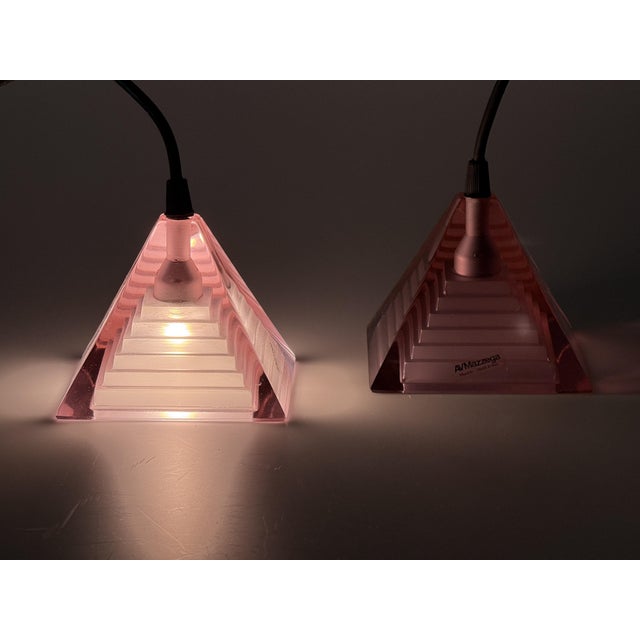 Pyramid Pendant Lights by Paolo Piva for Mazzega, Italy, 1980s, Set of 2 For Sale - Image 9 of 10
