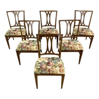 Vintage Neoclassical Dining Chairs- Set of Six For Sale