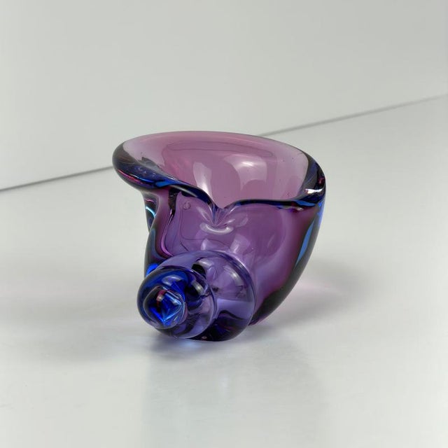 1970s Murano Sommerso Glass Conch Shell Sculpture from Alfredo Barbini, 1970s For Sale - Image 5 of 10