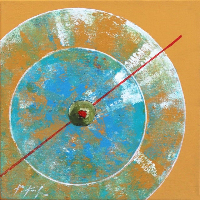 Golden Martini - Cocktail Drink Painting for Bar - Original Artwork by Kathleen Keifer For Sale - Image 9 of 9